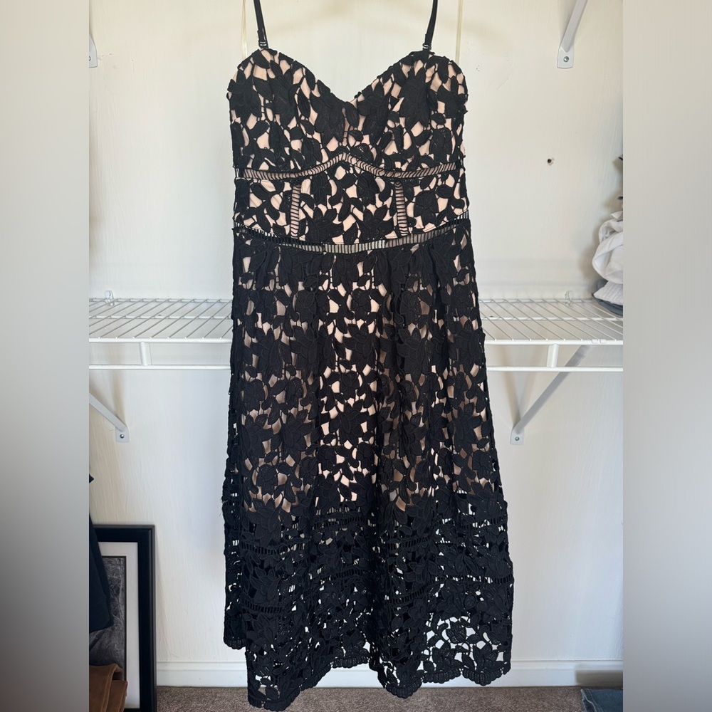 Black lace dress